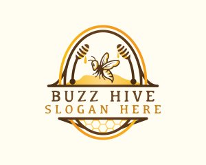 Hive - Honey Bee Hive logo design