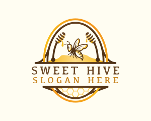 Honey Bee Hive logo design