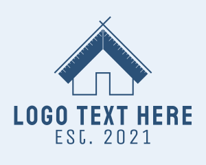 Measurement - Carpentry Measurement House Roof logo design