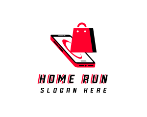 Smartphone Shopping Retail logo design