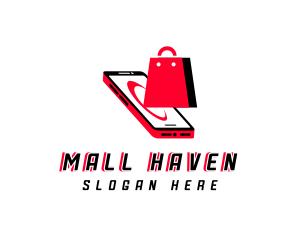 Smartphone Shopping Retail logo design