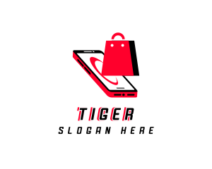Smartphone Shopping Retail logo design