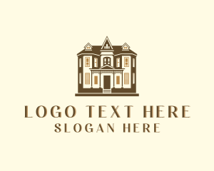 House - Residential House Mansion logo design