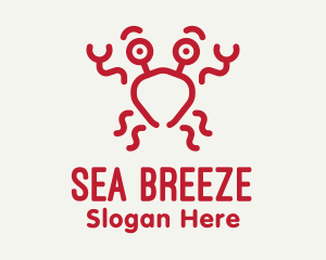 Coastline - Red Crab Seafood logo design