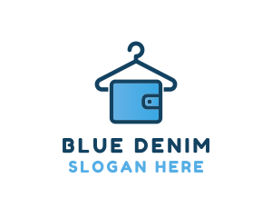Blue Hanger Wallet logo design