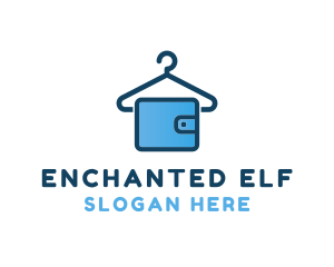 Laundry - Blue Hanger Wallet logo design