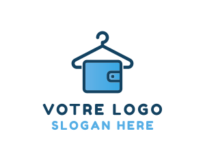 Laundry - Blue Hanger Wallet logo design