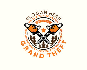 Logger - Logging Lumberjack Chainsaw logo design