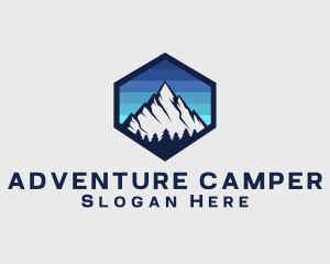 Peak Mountain Camping logo design