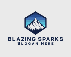 Peak Mountain Camping logo design