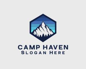 Peak Mountain Camping logo design