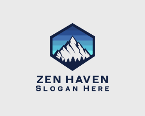 Peak Mountain Camping logo design