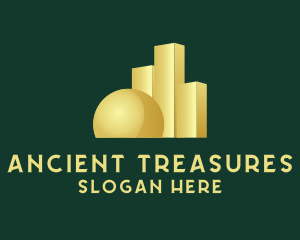 Gold Sphere Graph logo design