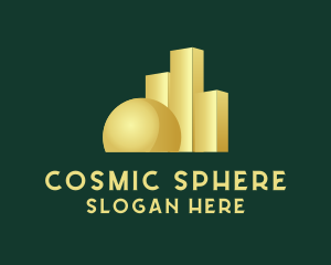 Sphere - Gold Sphere Graph logo design