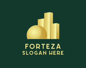 Gold Sphere Graph logo design