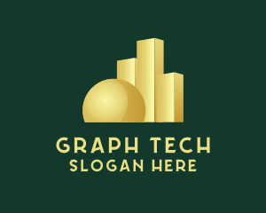 Graph - Gold Sphere Graph logo design