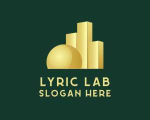 Gold Sphere Graph logo design