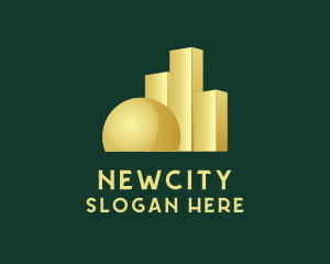 Gold Sphere Graph logo design