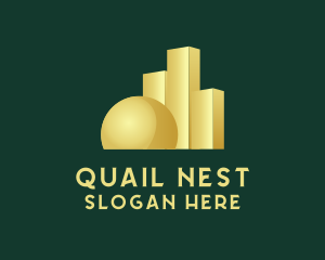 Gold Sphere Graph logo design