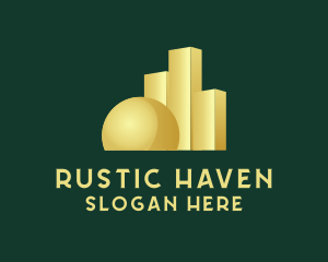 Gold Sphere Graph logo design