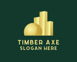 Gold Sphere Graph logo design