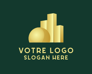 Commercial - Gold Sphere Graph logo design