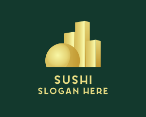 Gold Sphere Graph logo design