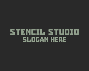 Stencil - Masculine Tech Wordmark logo design