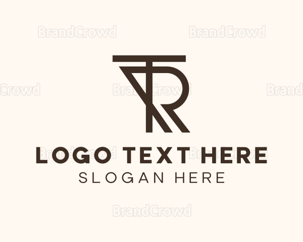 Business Construction Firm Letter TR Logo
