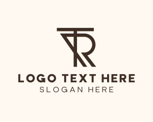 Carpentry - Business Construction Firm Letter TR logo design
