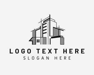 Apartment - Abstract Building Apartment logo design
