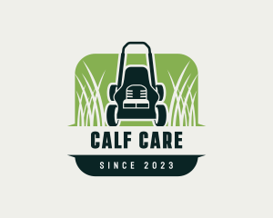 Lawn Mower Grass Landscaping logo design