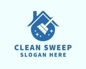 Sweeper - Broom Sweeper House logo design