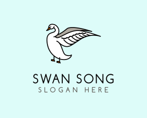 Swan - Swan Bird Wings logo design