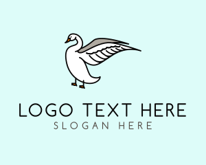Swan - Swan Bird Wings logo design
