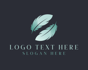 Blogger - Feather Quill Publisher logo design