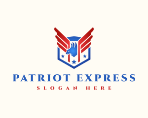 Nationalist - National Eagle Shield logo design