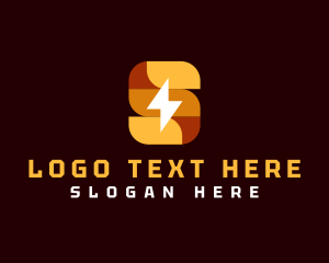 Energy - Geometric Power Letter S logo design