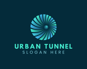 Tunnel - Vortex Portal Tunnel logo design