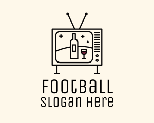 Cocktail - Wine Television Media logo design