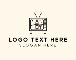 Television - Wine Television Media logo design