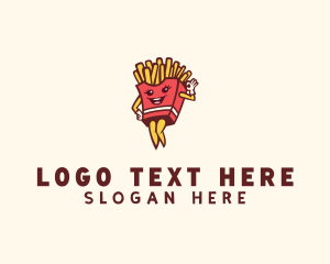 Cafeteria - Lady French Fries logo design