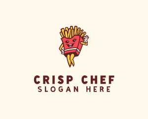 Smiling French Fries  logo design