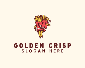 Fries - Smiling French Fries logo design