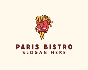 Smiling French Fries  logo design