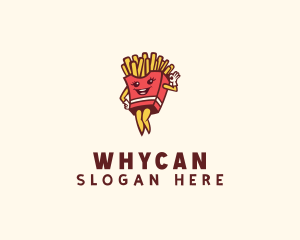 Okay - Smiling French Fries logo design