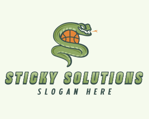 Snake Basketball League logo design