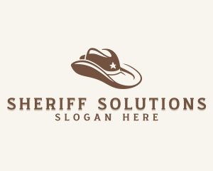 Sheriff - Cowboy Sheriff Hat logo design