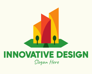 Geometric Skyscraper Design  logo design