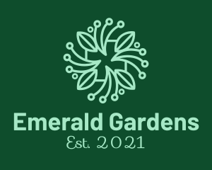 Green Garden Plant  logo design